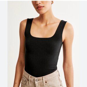 Abercrombie & Fitch Cotton-Blend Seamless Fabric Tank Bodysuit